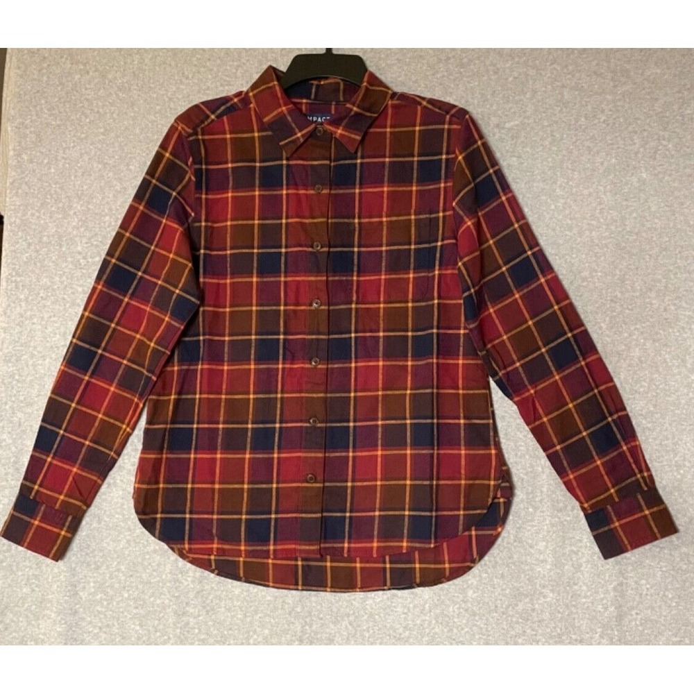 United by Blue Impact Collection Flannel Shirt Womens Small Cotton Hemp